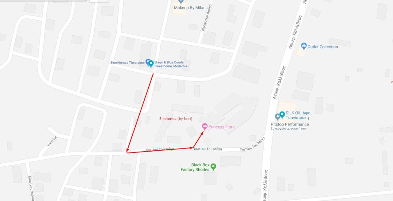 Green - Comfy Center Rodos Asgourou Екстериор снимка